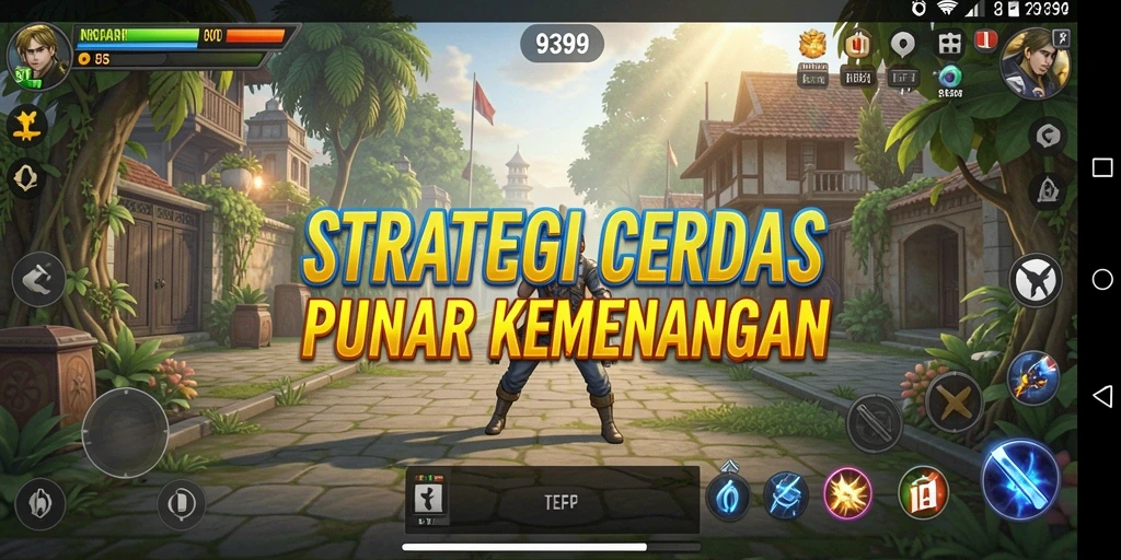 Tampilan dinamis pertempuran di game SLG 9399.