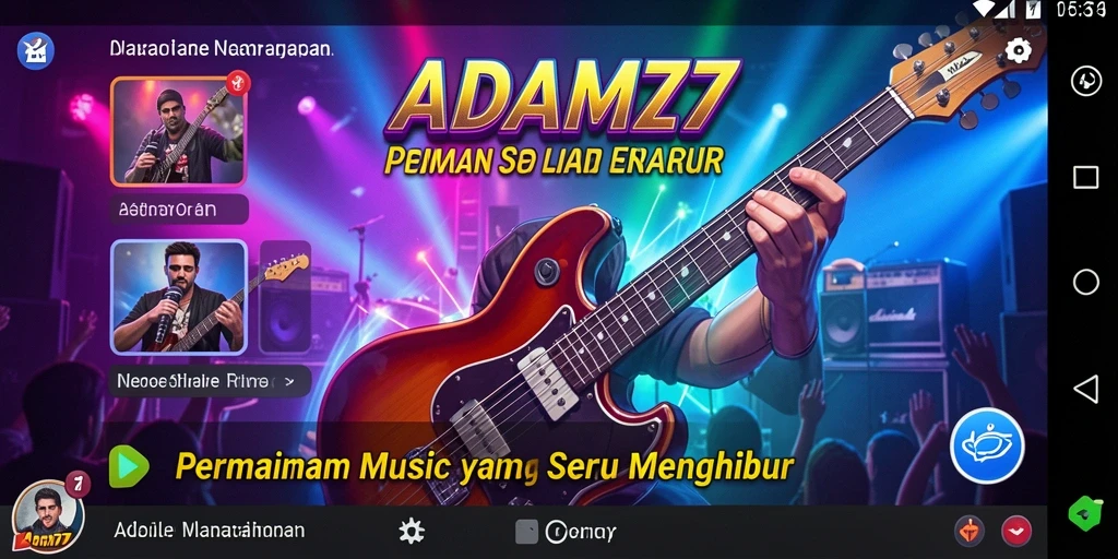 Screenshot utama ADAM77 menampilkan gameplay yang dinamis dan interaktif.