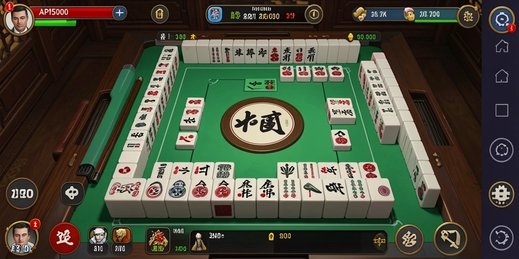 Tampilan gameplay seru dalam permainan Mahjong API5000.