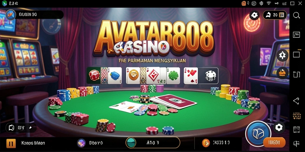 Tampilan gameplay menarik dari AVATAR808 dengan beragam permainan Kasino.