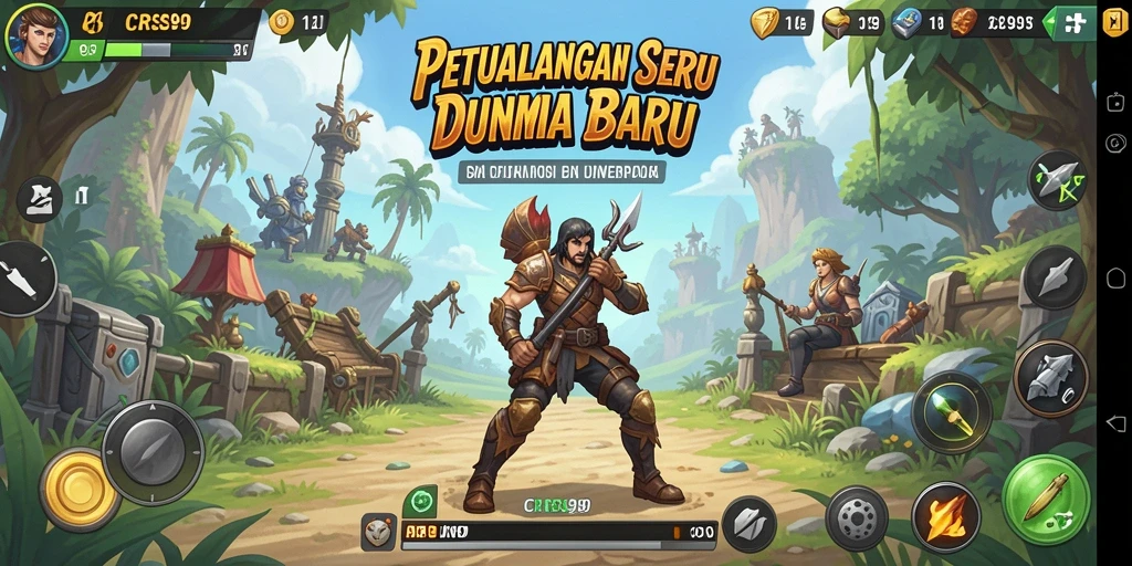 Screenshot utama CRS99 menampilkan aksi seru dalam petualangan yang mendebarkan.