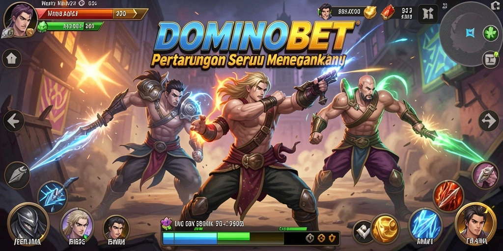 Tampilan permainan DOMINOBET yang mengesankan saat bertarung.
