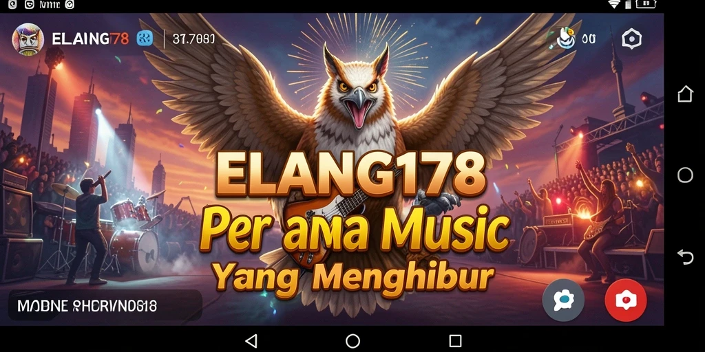 Tampilan gameplay aplikasi ELANG178 dengan musik interaktif.