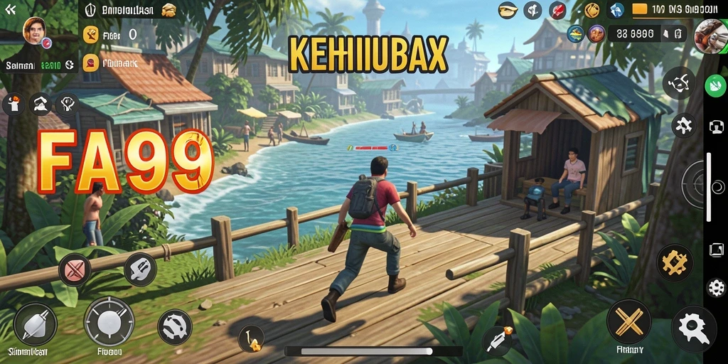Screenshot yang menampilkan gameplay menarik pada FA99, menunjukkan interaksi karakter dan aktivitas.