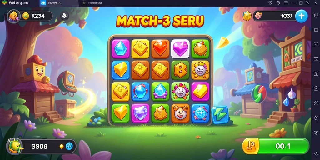 Tampilan gameplay K234 yang menawan dalam kategori Match-3.