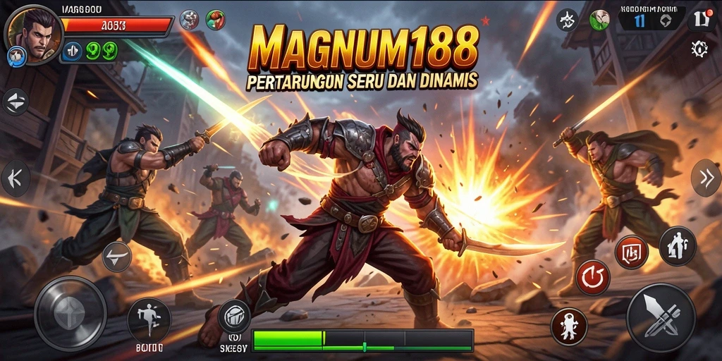 Tangkapan layar MAGNUM188 menampilkan aksi pertarungan seru dan grafis menawan.