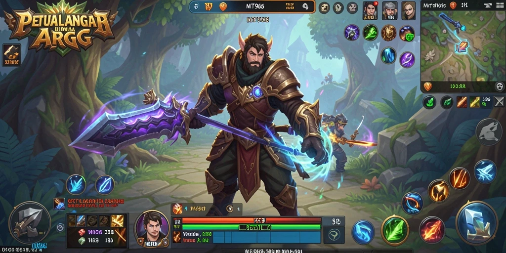 Screenshot utama MT966 menunjukkan aksi seru dalam gameplay ARPG.