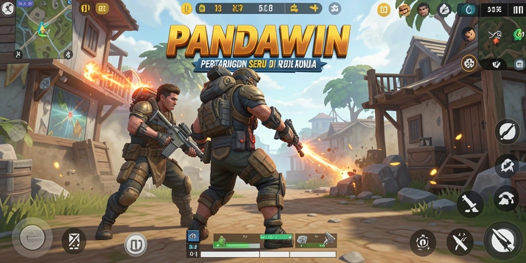 Screenshot menunjukkan aksi mendebarkan dalam pertarungan Battle Royale.