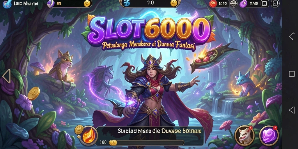 Tampilan gameplay seru di dalam SLOT6000 saat pertempuran berlangsung.