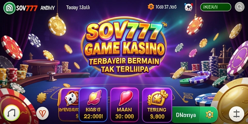Tampilan gameplay kasino yang menarik di SOV777.