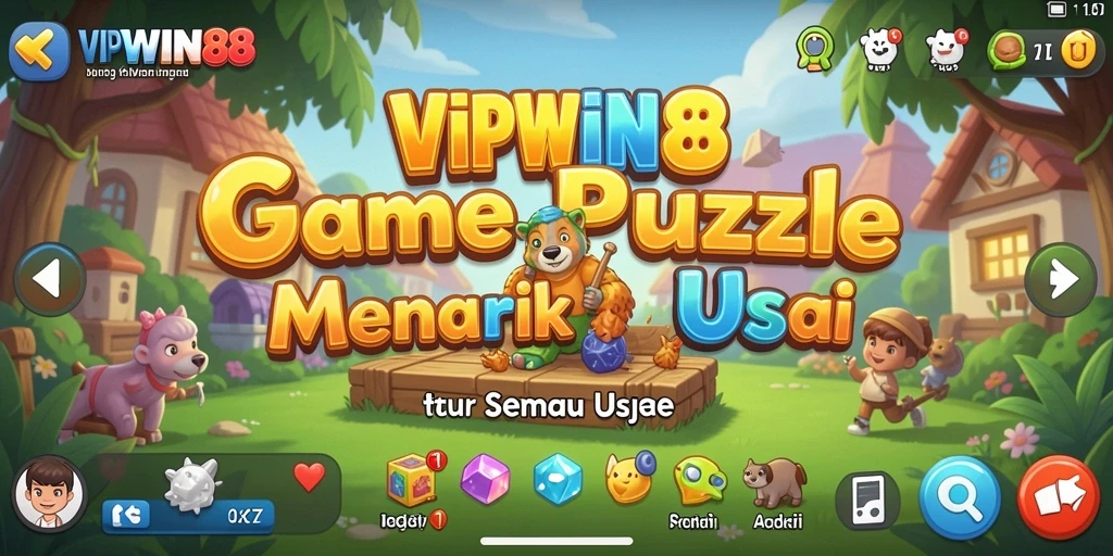 Tampilan gameplay VIPWIN88 yang menantang dengan warna-warna cerah.