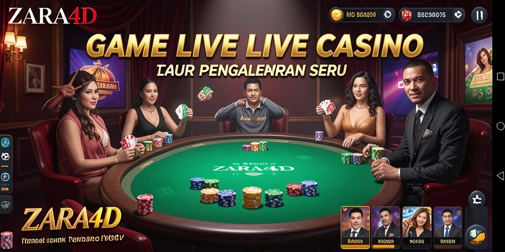 Tampilan gameplay seru dan interaktif di ZARA4D Live Casino.